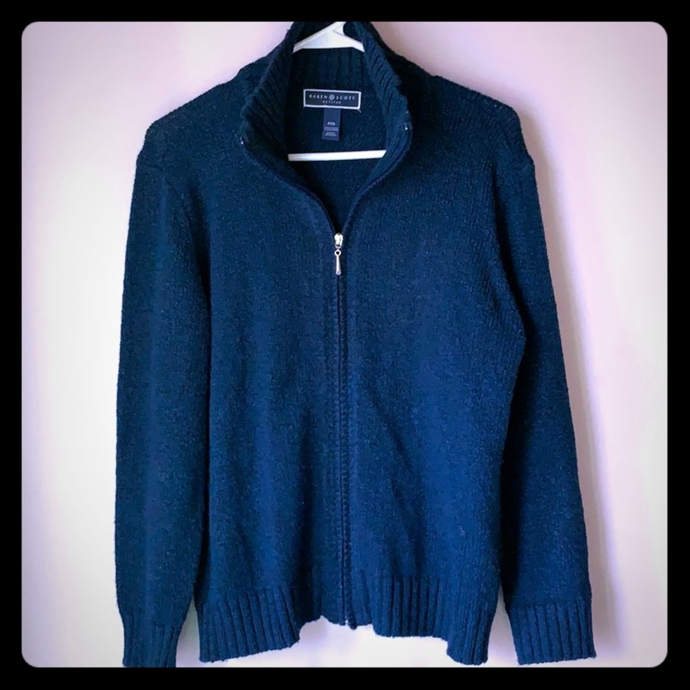🎉 3/$12🎉 Karen Scott petite zip sweater